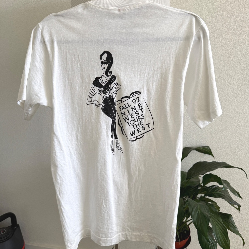 Vintage 1992 Nine West Graphic T-Shirt Single Stitch Size Small USA